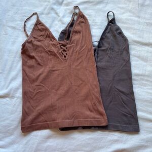 Ribbed free people Camisole Set
